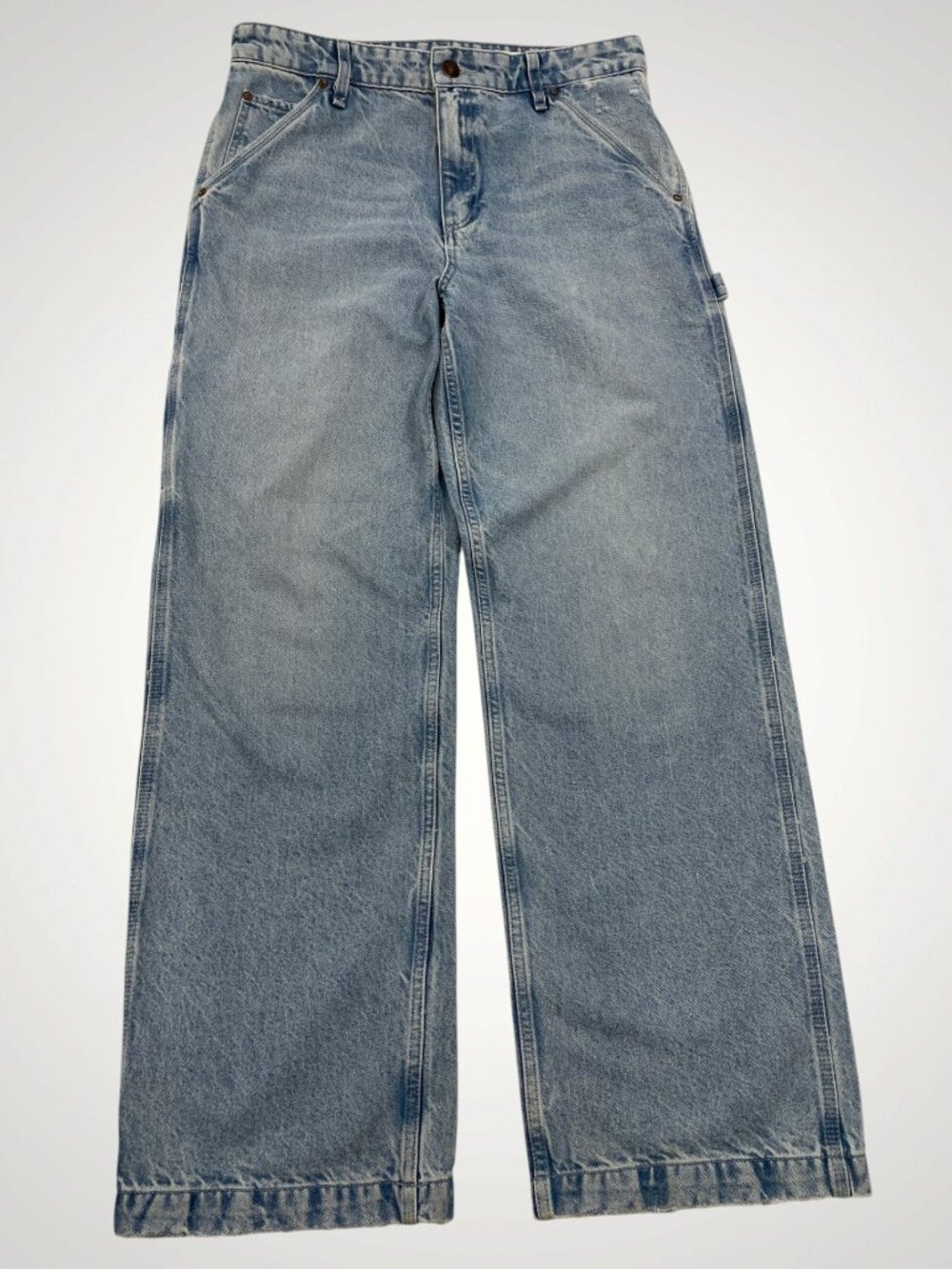 RAG & BONE Featherweight Logan Women’s 28 Carpenter Wide Leg Baggy Jeans 32x32